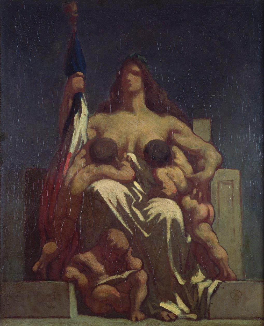 De Republiek (schets) door Honoré Daumier