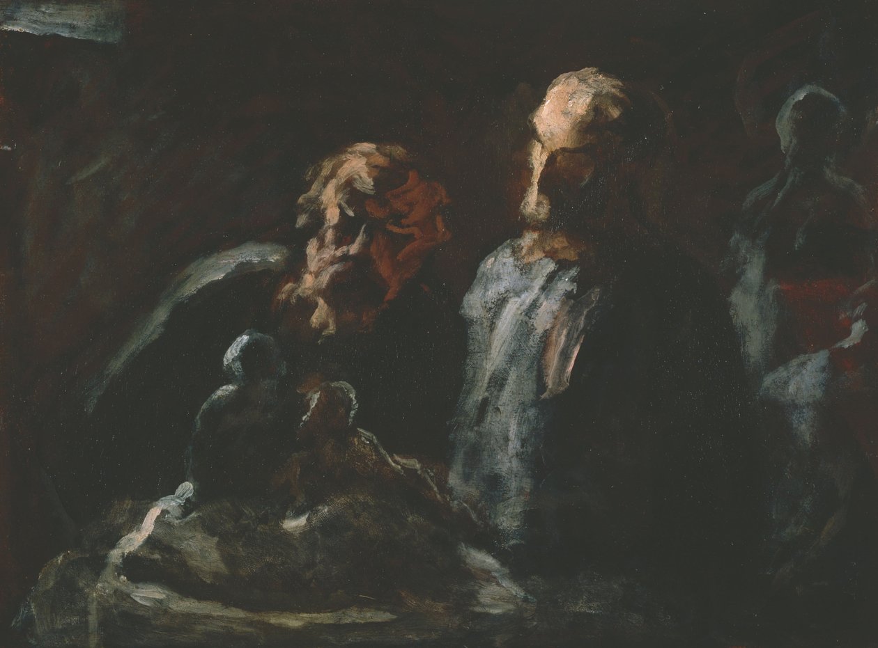 Twee Beeldhouwers door Honoré Daumier