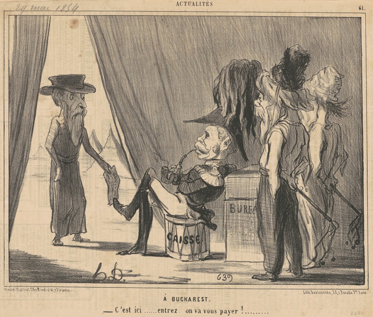 Een Boekarest door Honoré Daumier