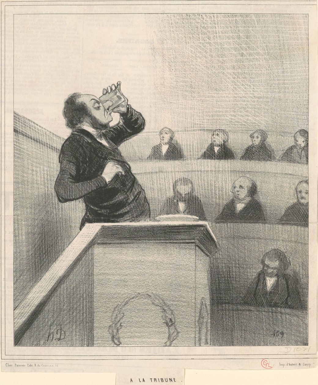Op het podium door Honoré Daumier