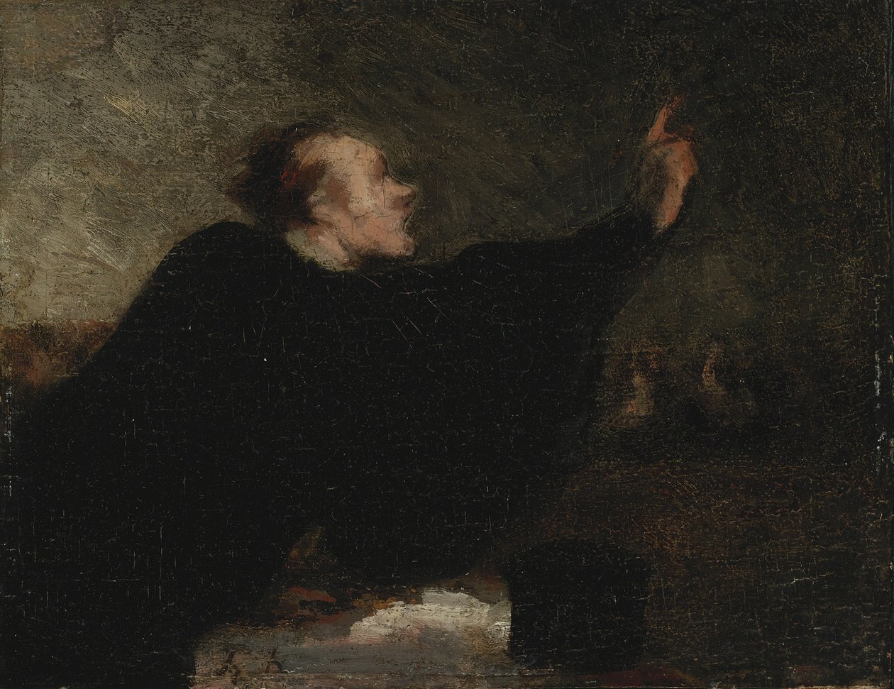 Een procesadvocaat, 1853-1854 door Honoré Daumier