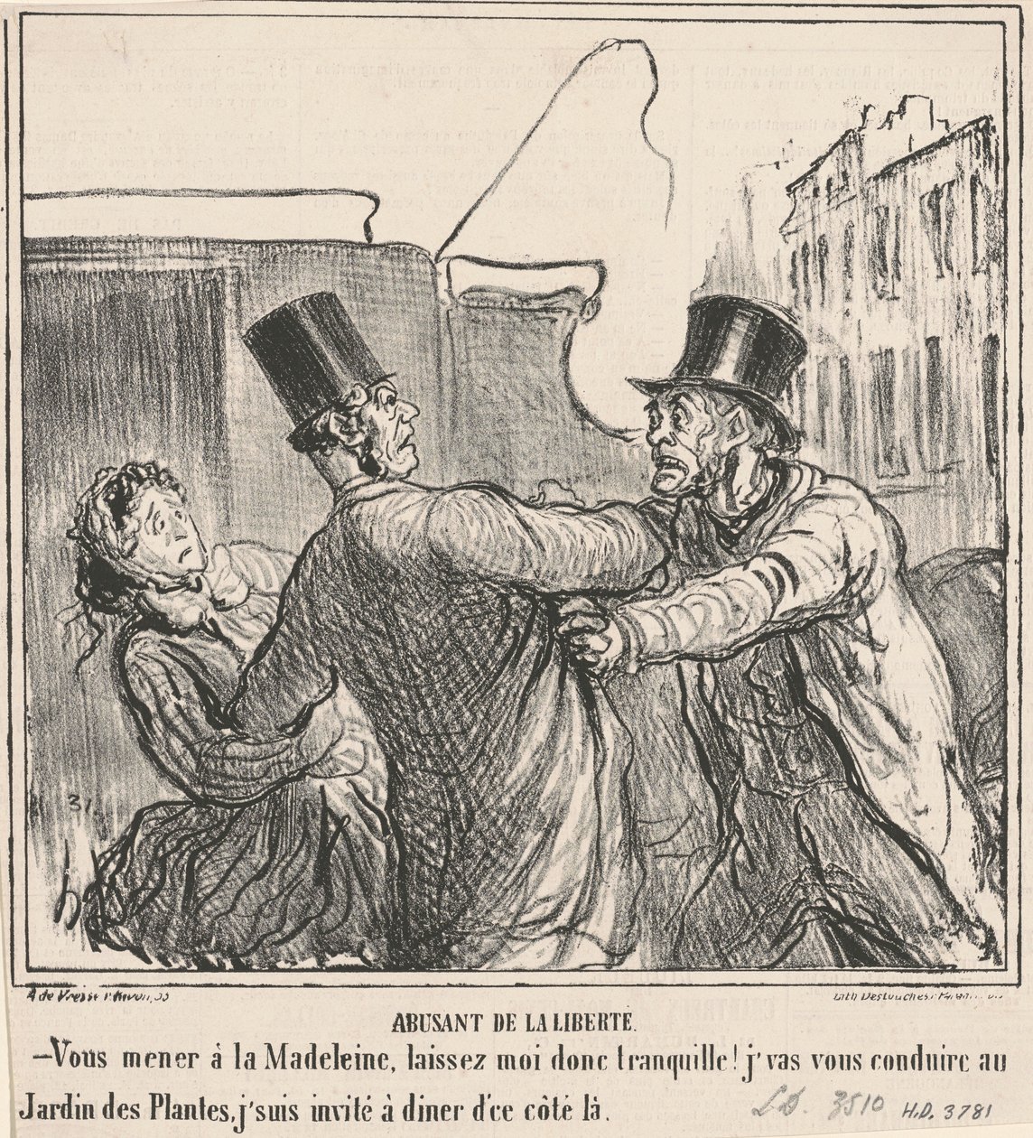Misbruik van vrijheid door Honoré Daumier