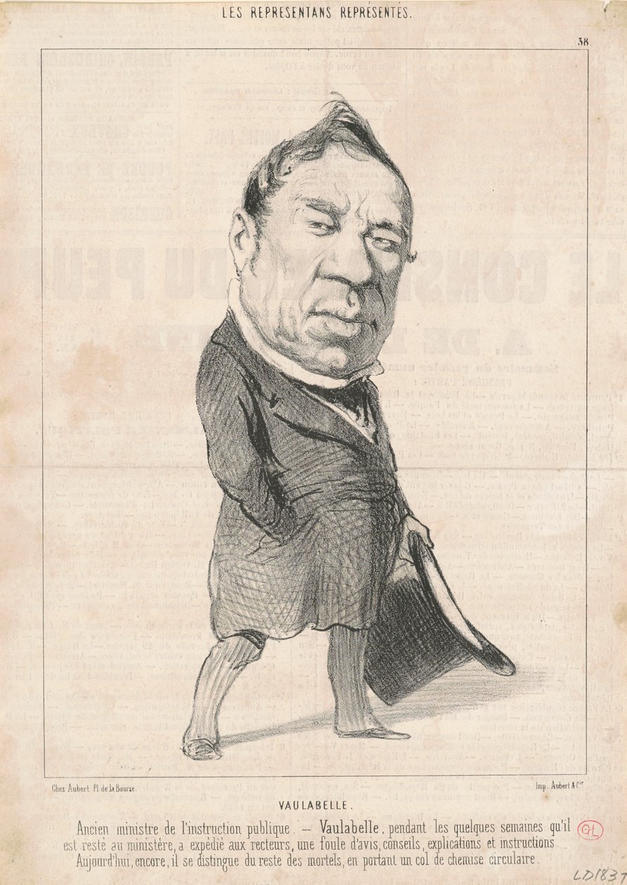 Achille Tenaille de Vaulabelle door Honoré Daumier