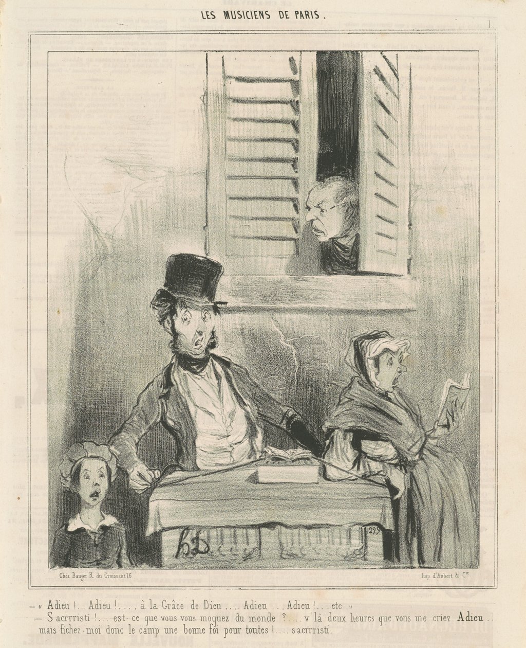 Vaarwel! ... In godsnaam ... door Honoré Daumier