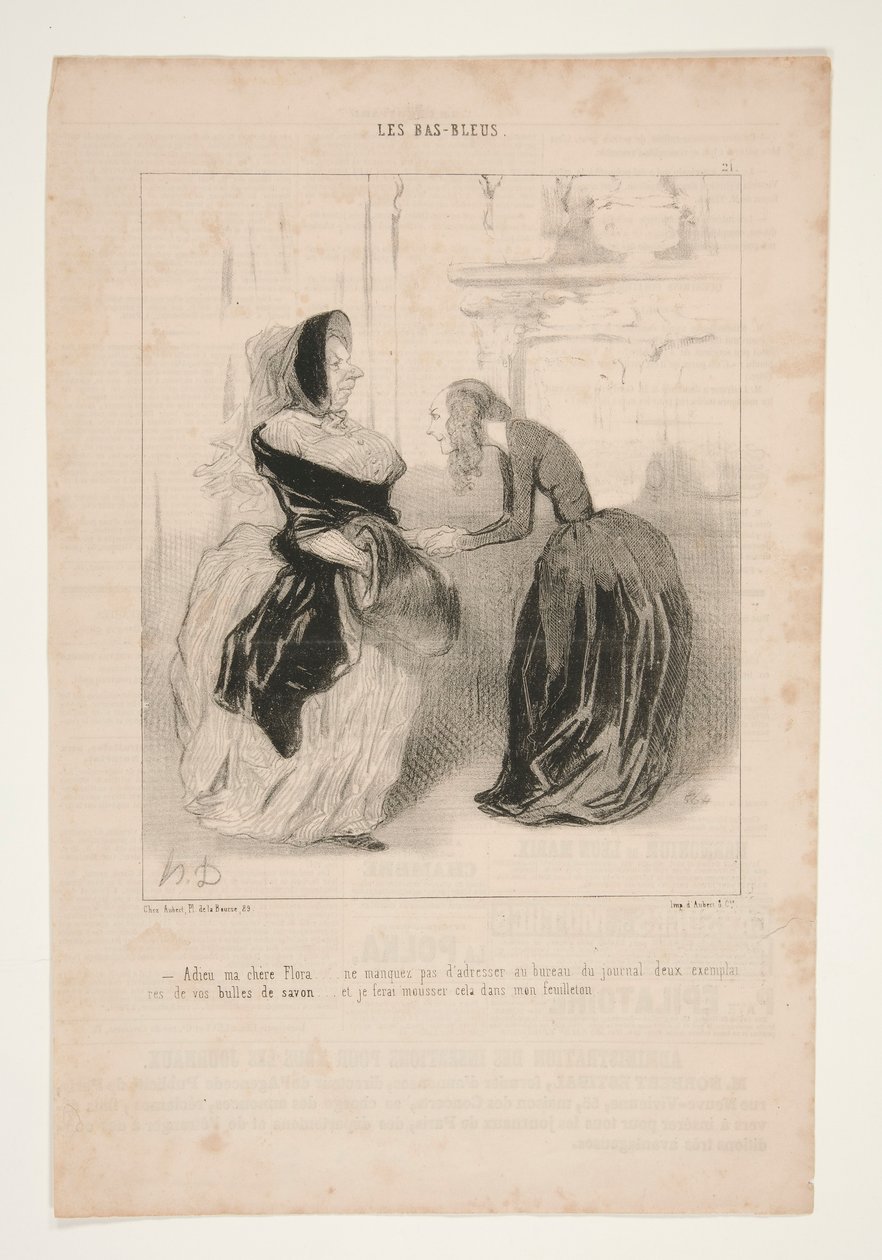 Adieu ma chere Flora door Honoré Daumier