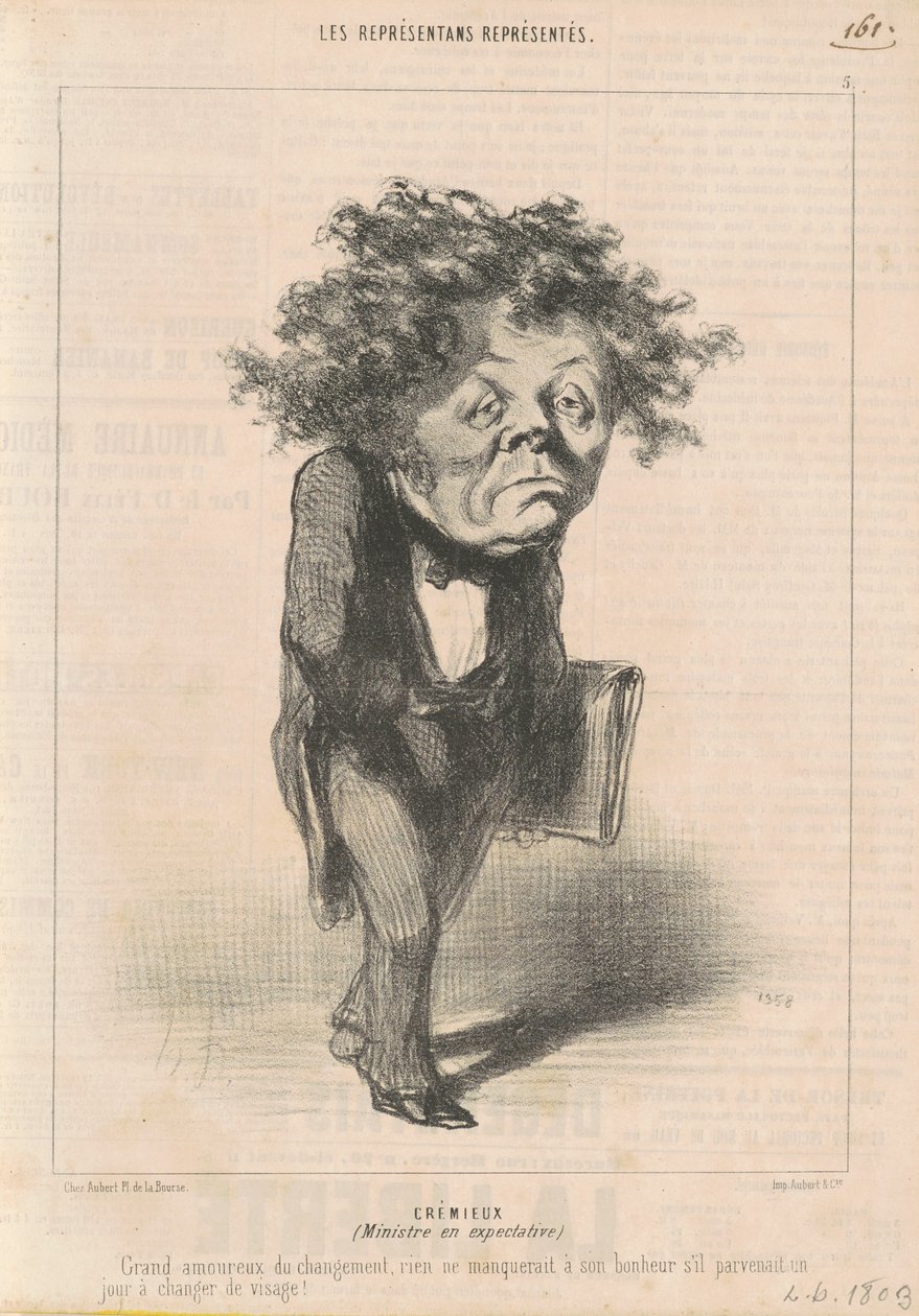 Adolphe Crémieux door Honoré Daumier