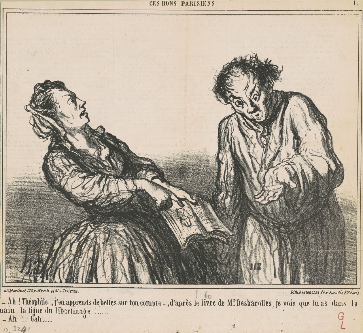 Ah! Théophile... ik hoor geweldige dingen... door Honoré Daumier