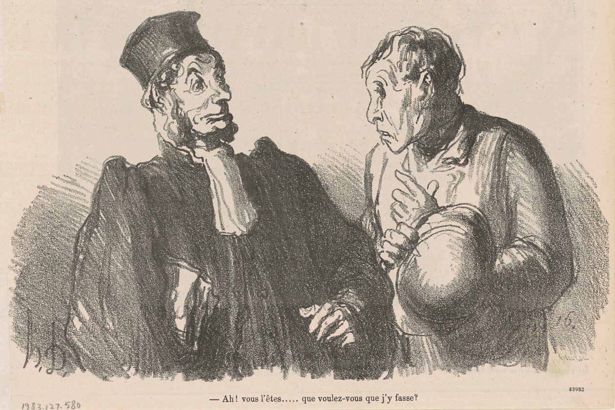 Ah! U bent het... wat wilt u dat... door Honoré Daumier