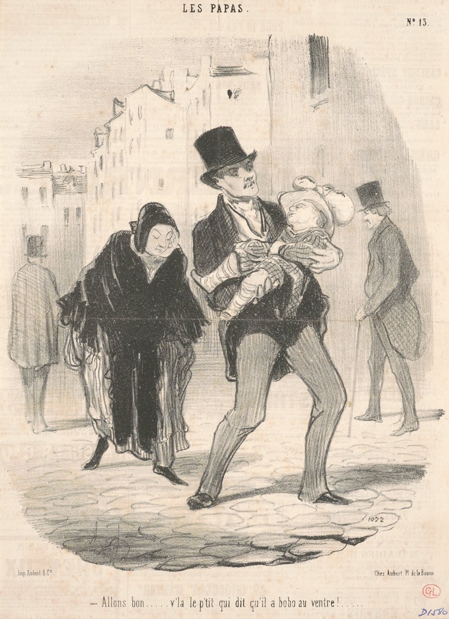 Allons bon ... daar zegt de kleine ... door Honoré Daumier