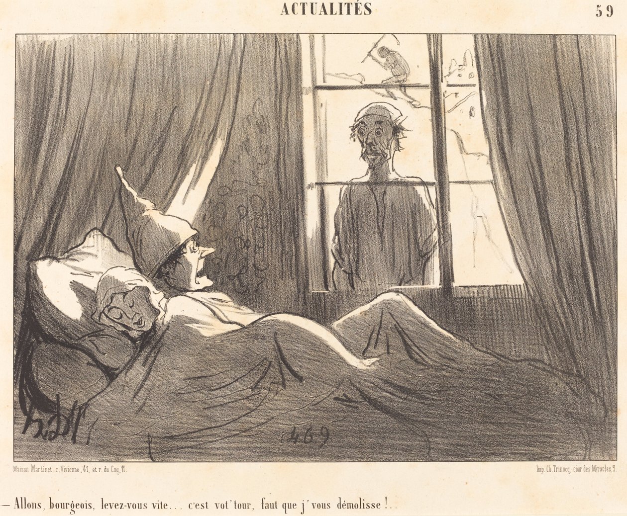 Kom op, burgers, sta snel op... door Honoré Daumier