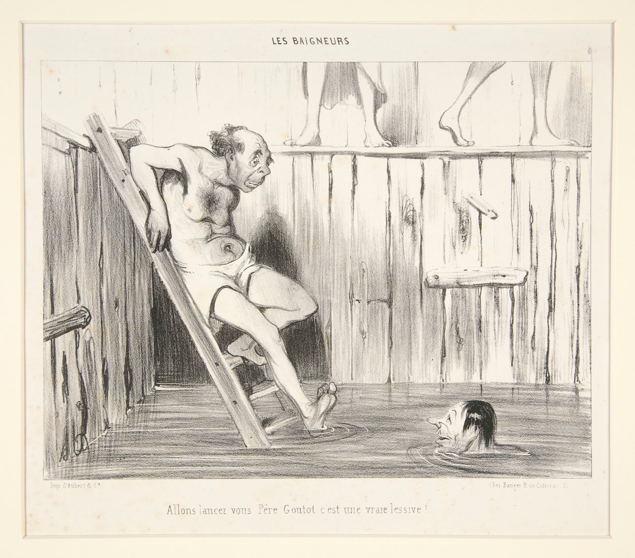 Allons lancez vous Père Goutot c door Honoré Daumier