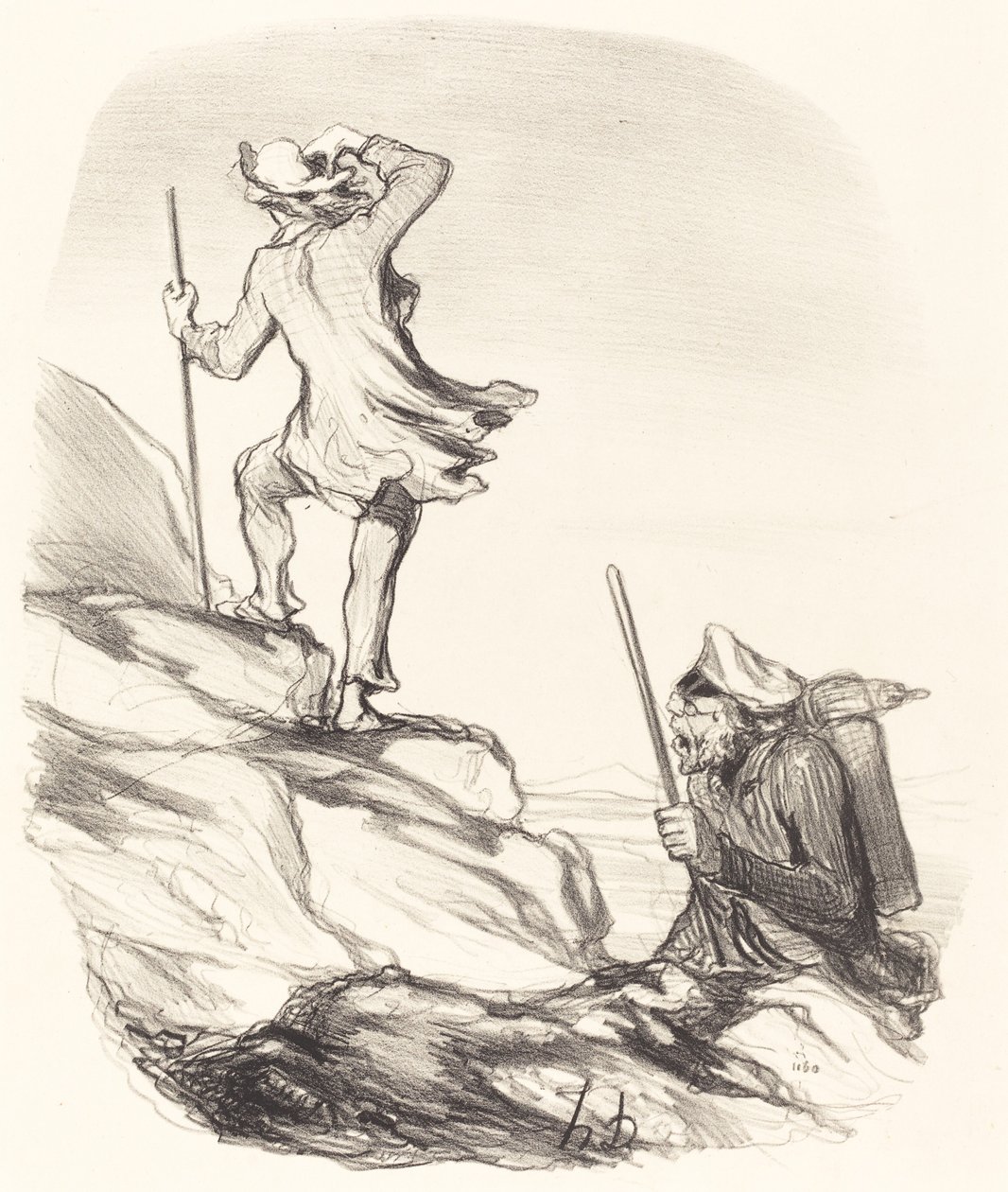 Zie je een beschaafde plek... door Honoré Daumier