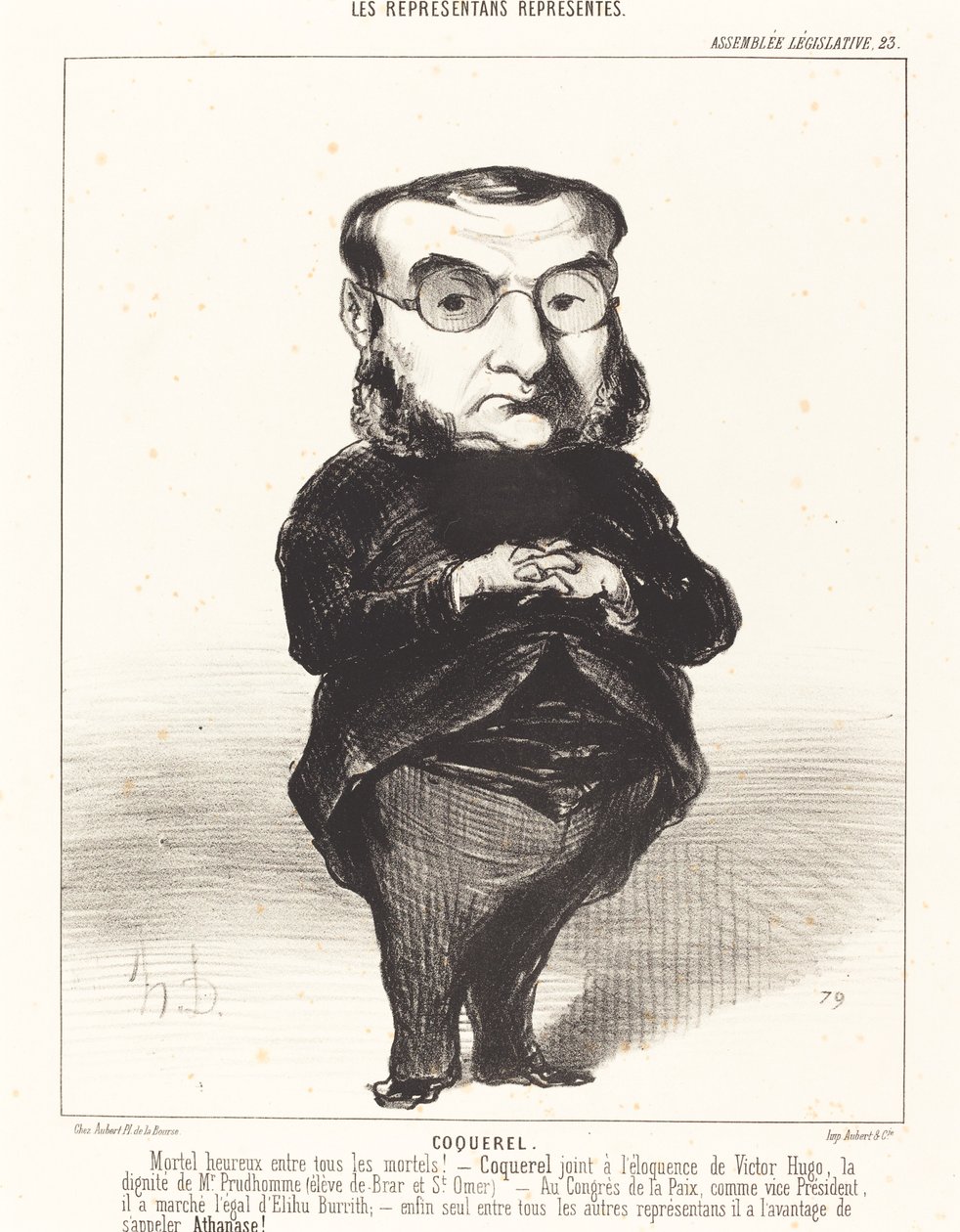Ath. L. Charles Coquerel door Honoré Daumier