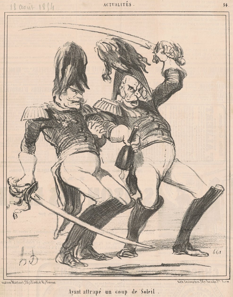 Een zonnesteek opgelopen door Honoré Daumier