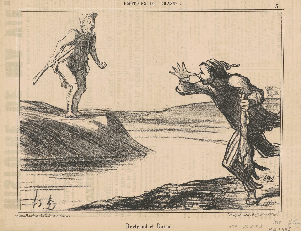 Bertrand en Raton door Honoré Daumier
