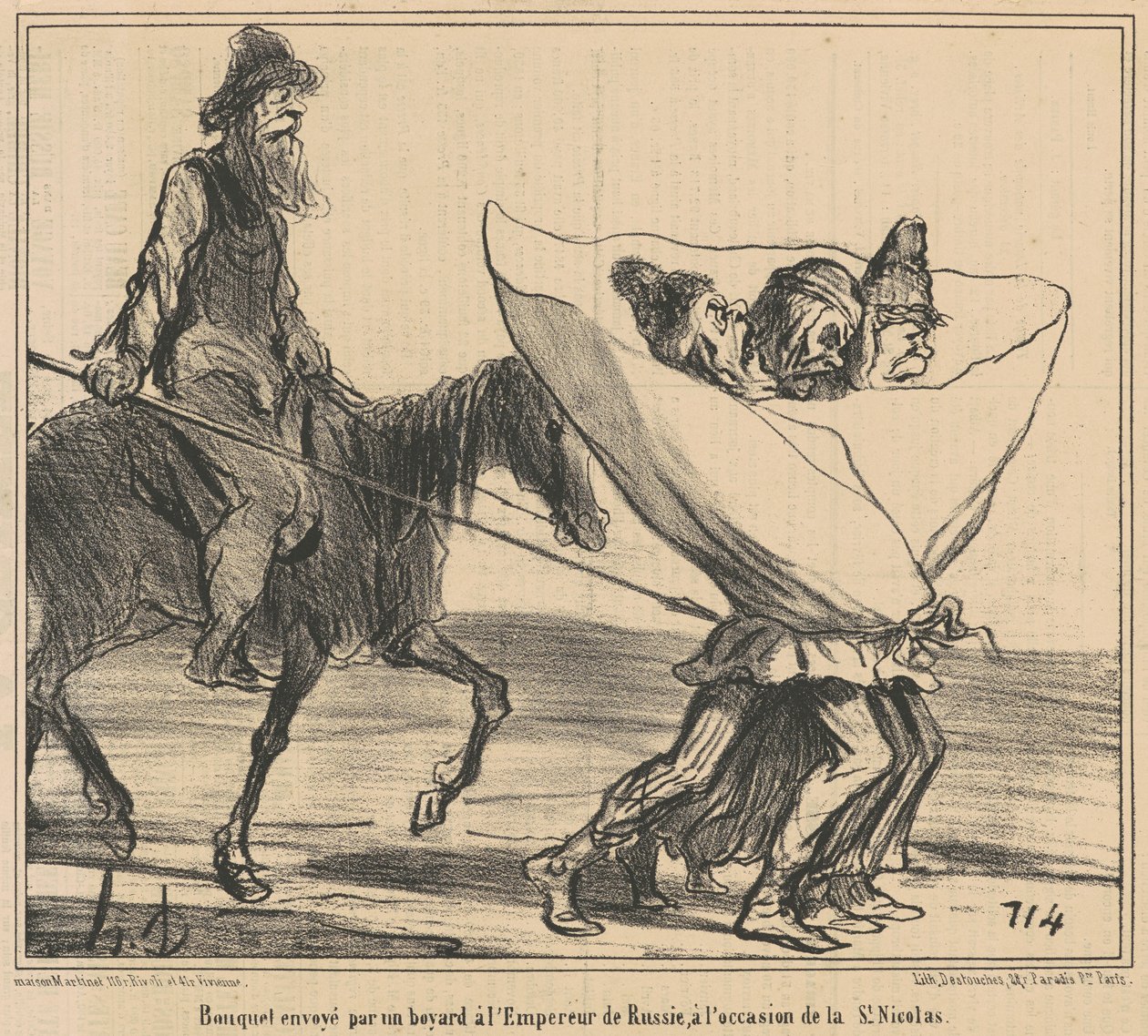 Boeket gestuurd ... Aan de keizer van Rusland ... door Honoré Daumier