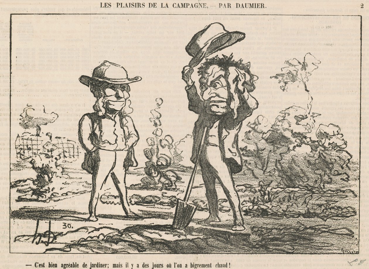 Het is heel aangenaam om te tuinieren door Honoré Daumier