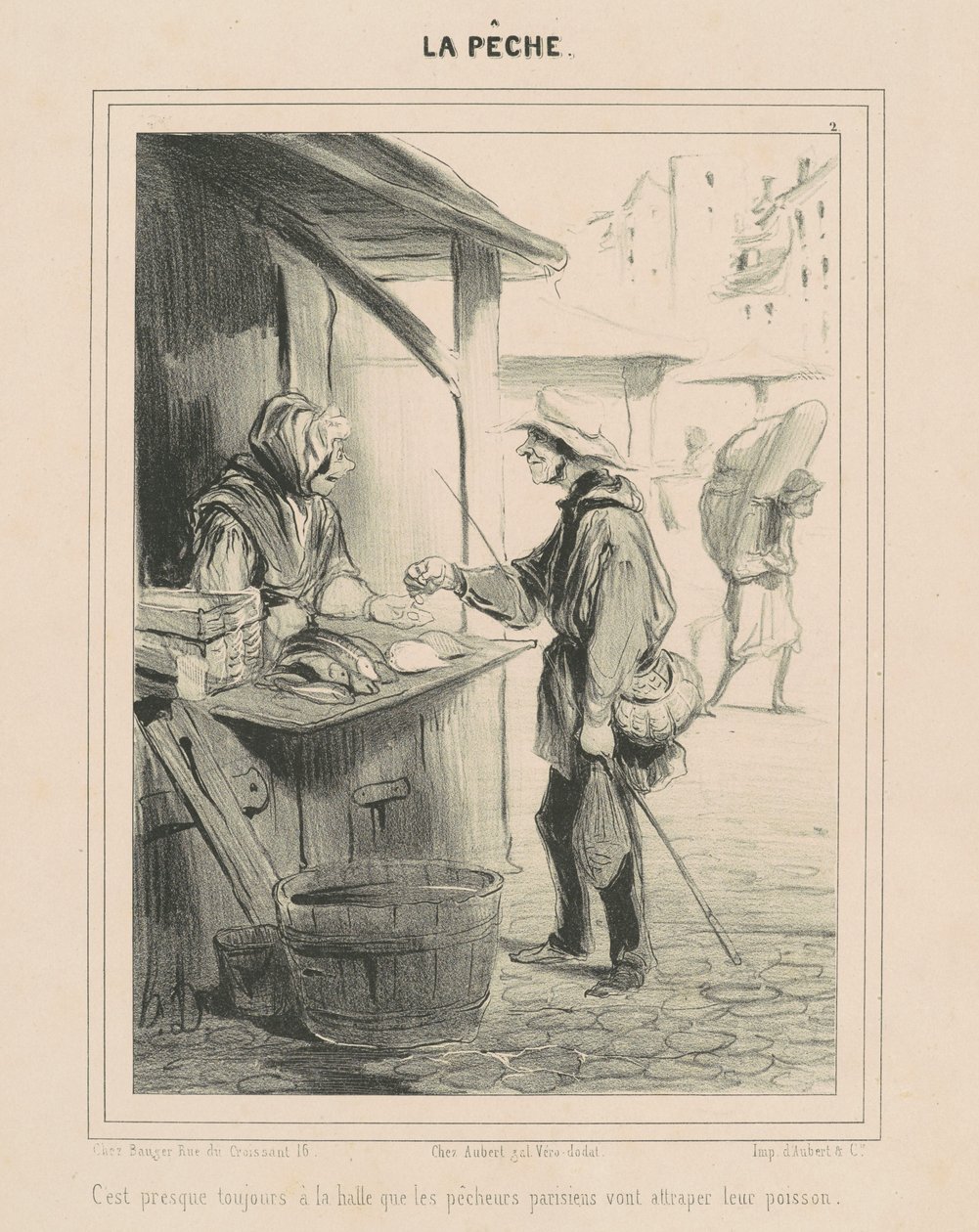 Het is bijna altijd op de markt ... door Honoré Daumier