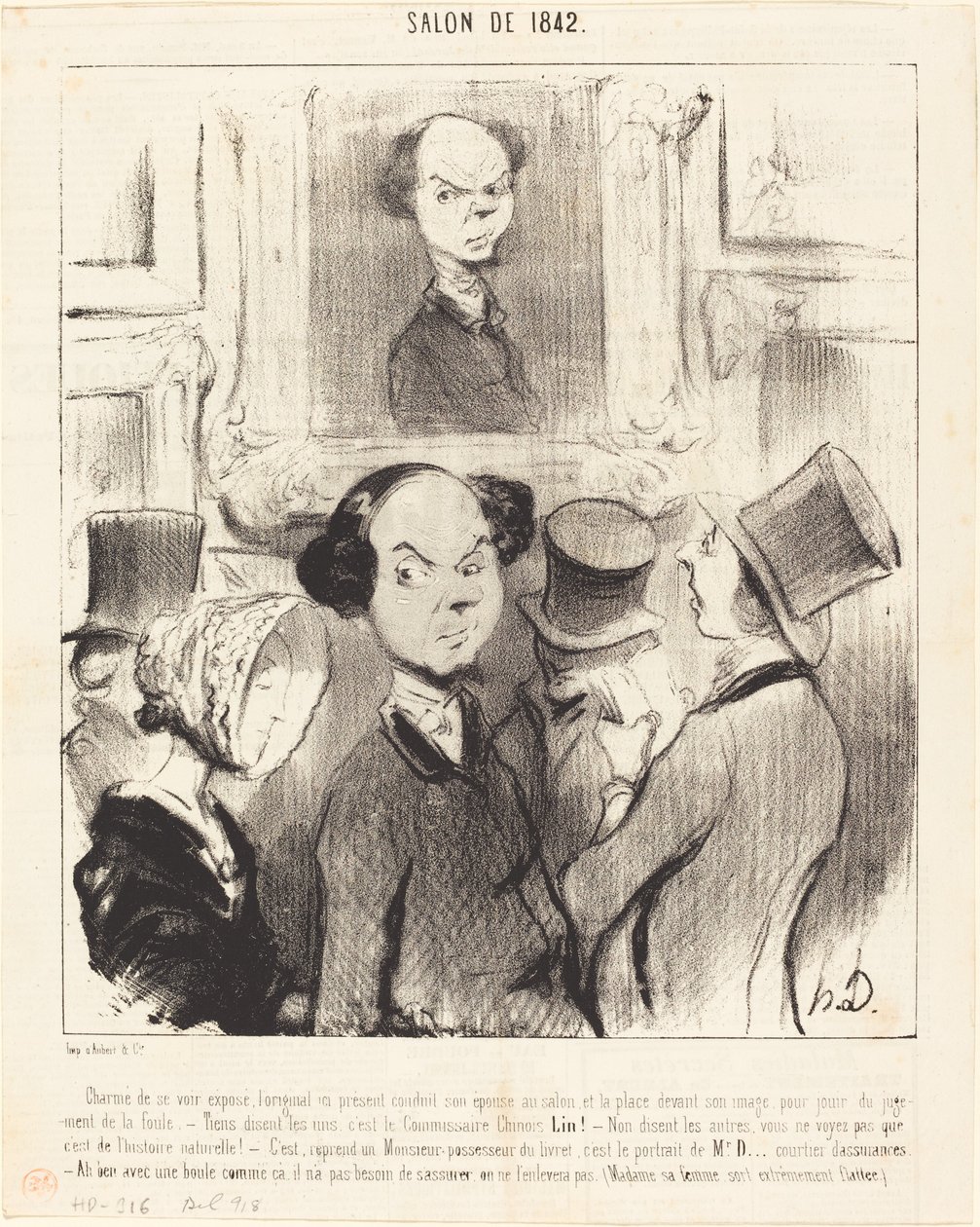 Charmé om zichzelf tentoongesteld te zien door Honoré Daumier