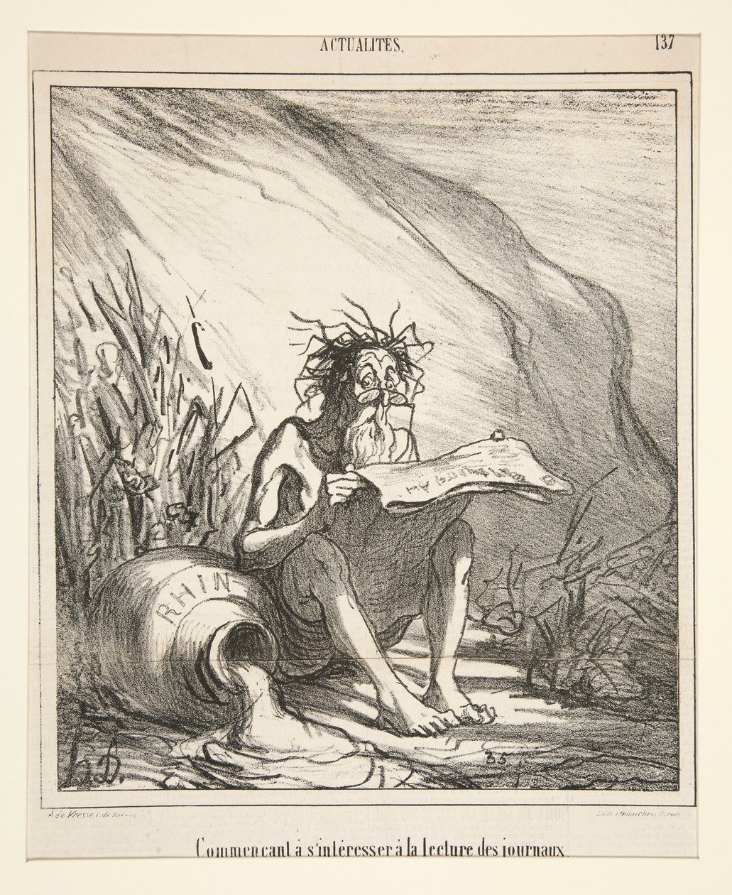 Commencant a s door Honoré Daumier