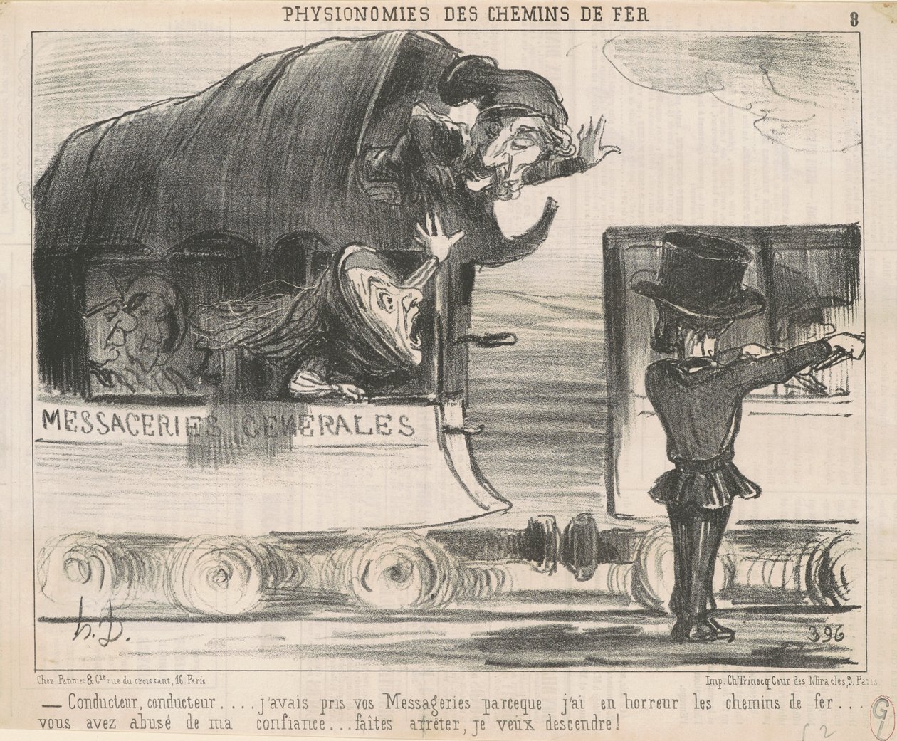 Bestuurder ... ik had uw koeriersdienst genomen ... door Honoré Daumier
