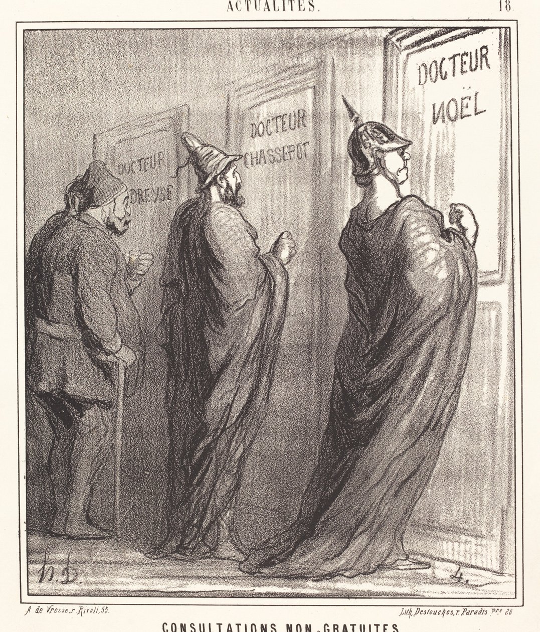 Niet gratis consultaties door Honoré Daumier
