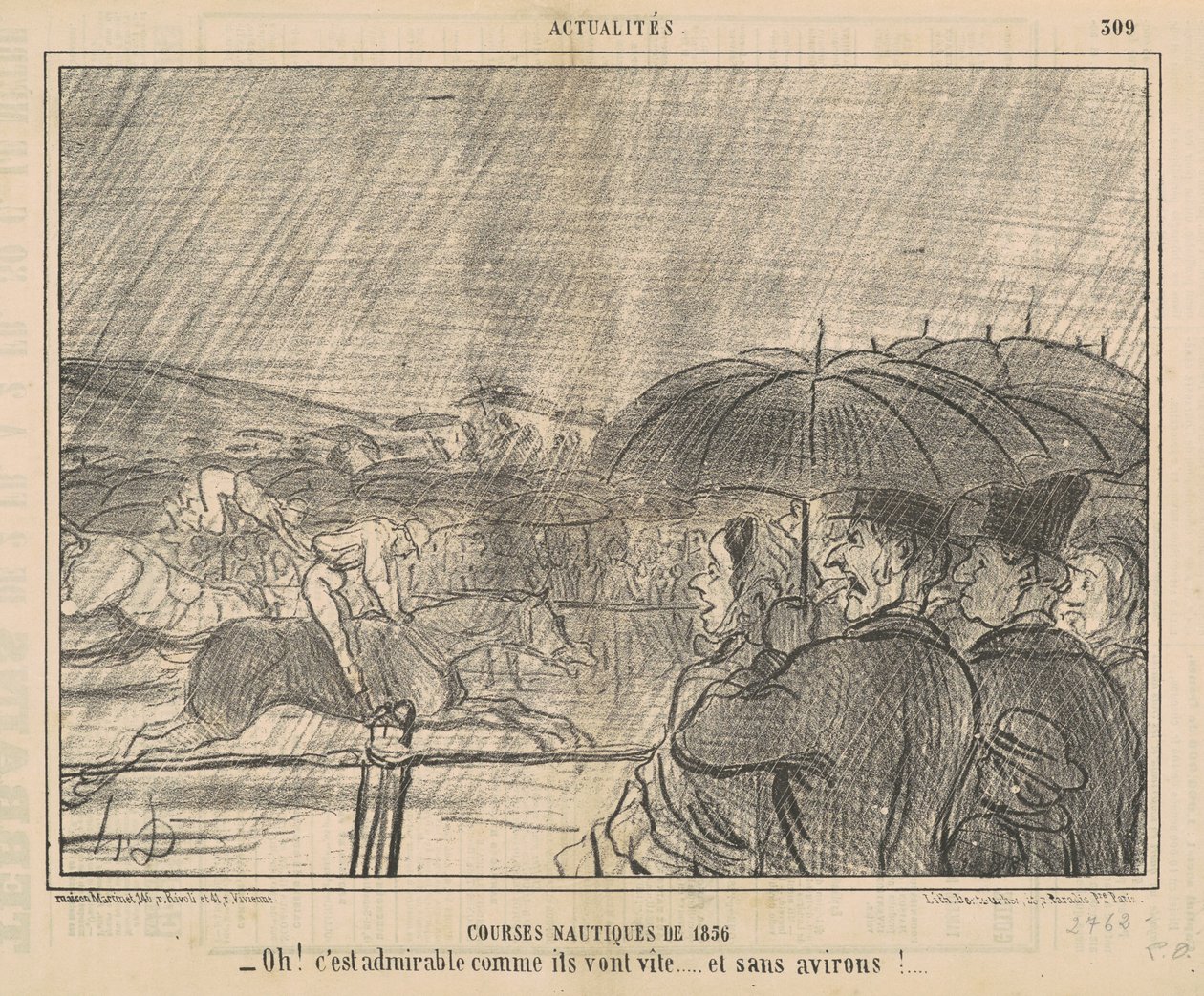 Courses nautiques de 1856 door Honoré Daumier
