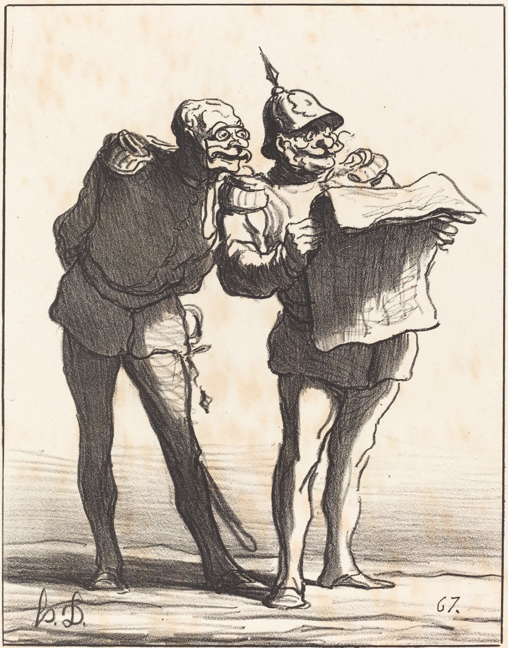 Beslist, men kan niet... door Honoré Daumier
