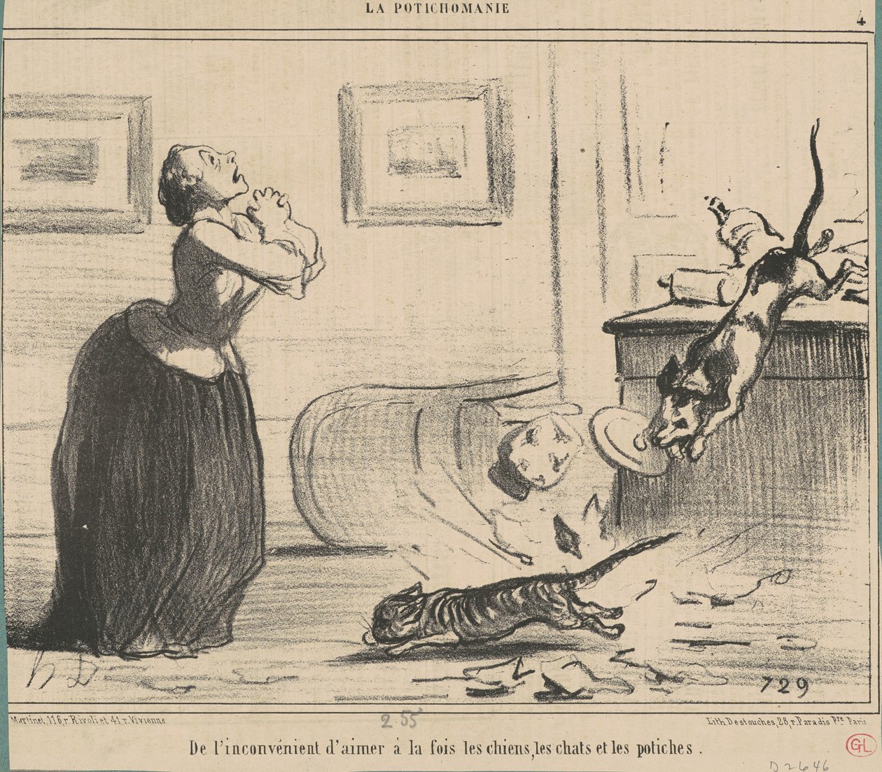 Over het Ongemak van Gelijktijdig Liefhebben ... door Honoré Daumier