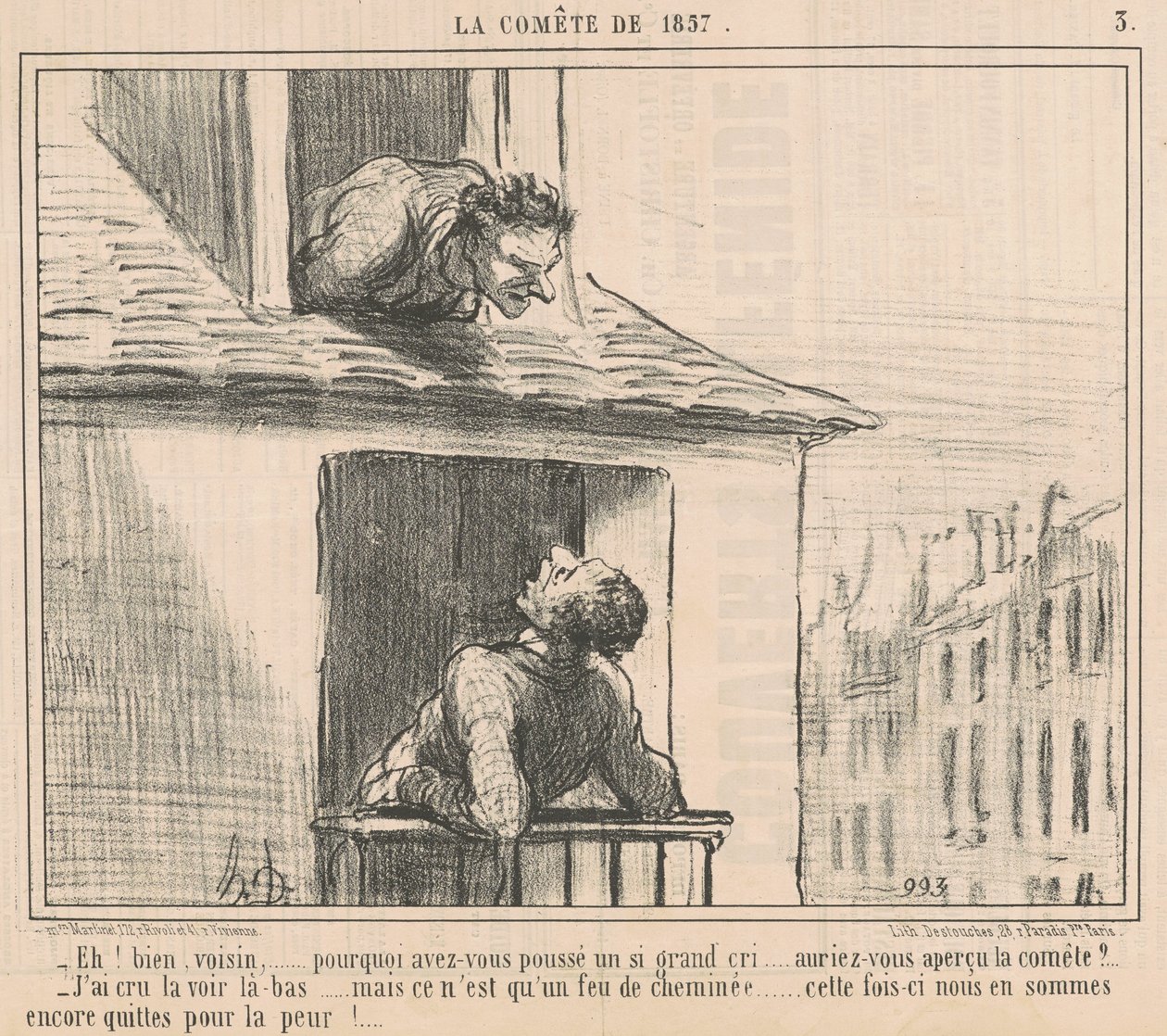 Eh! Wel, buurman... waarom hebt u... door Honoré Daumier