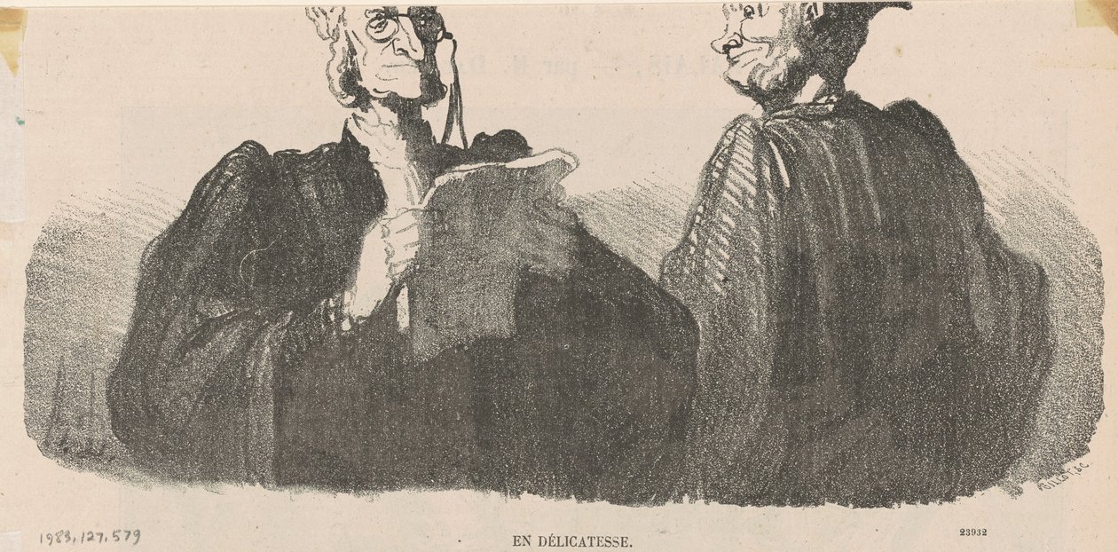 In delicatesse door Honoré Daumier