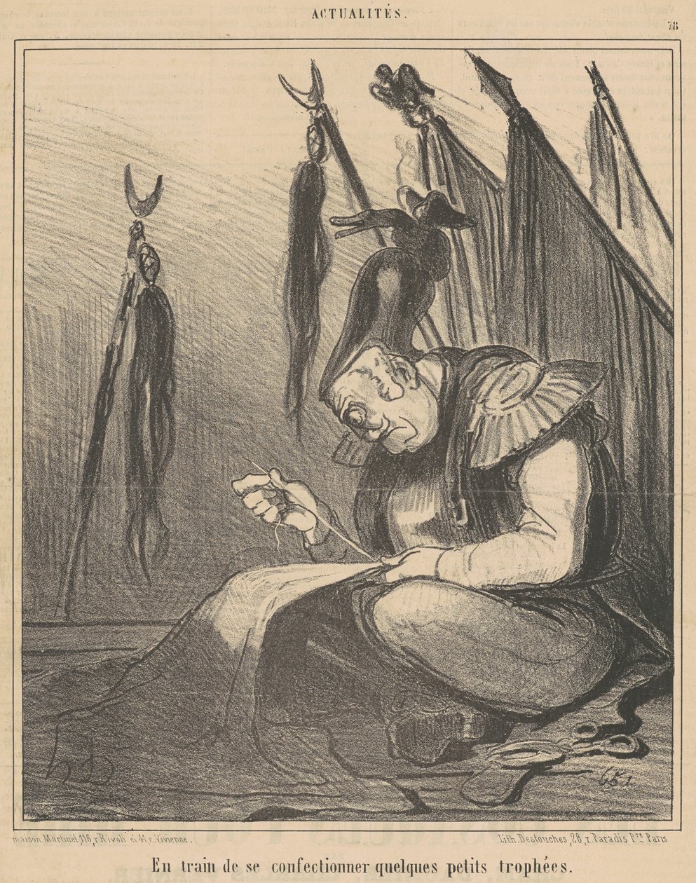 Bezig met ...enkele te maken door Honoré Daumier