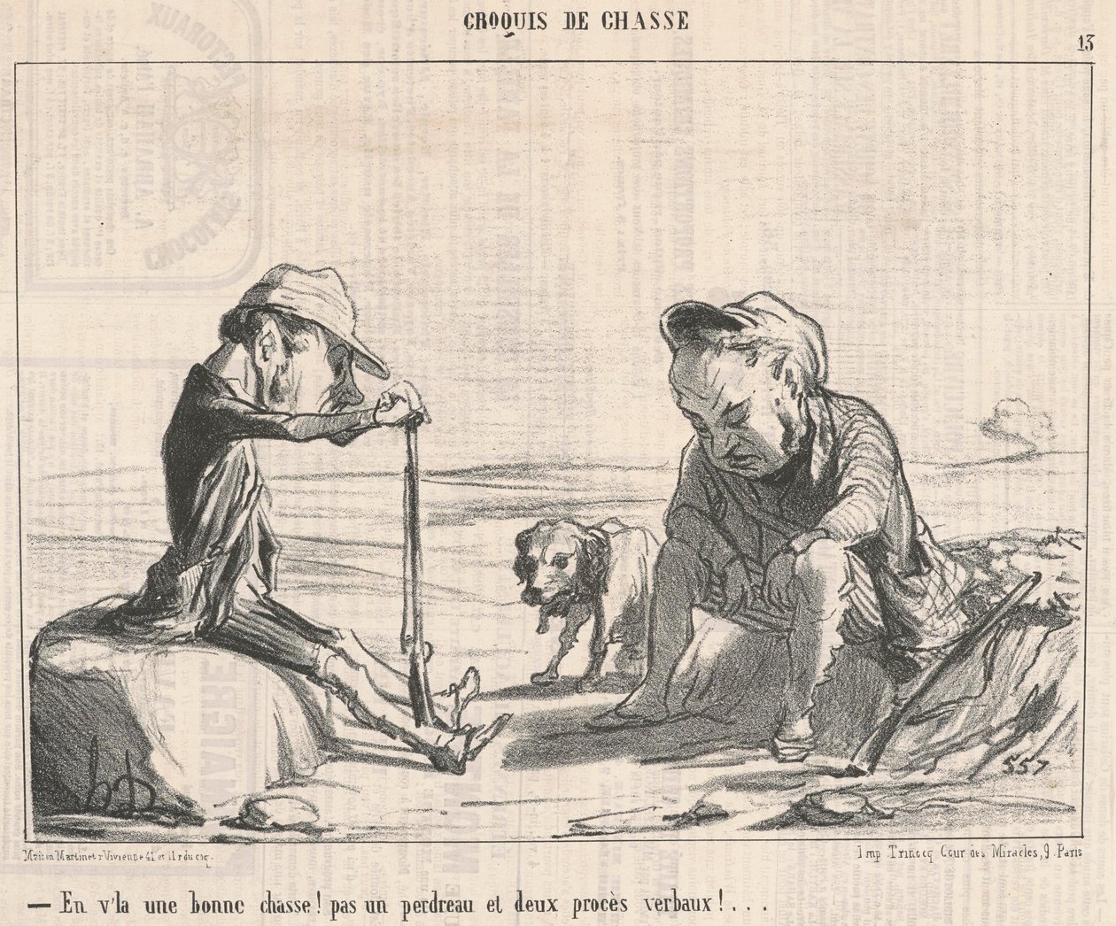 Dat is een goede jacht! ... door Honoré Daumier