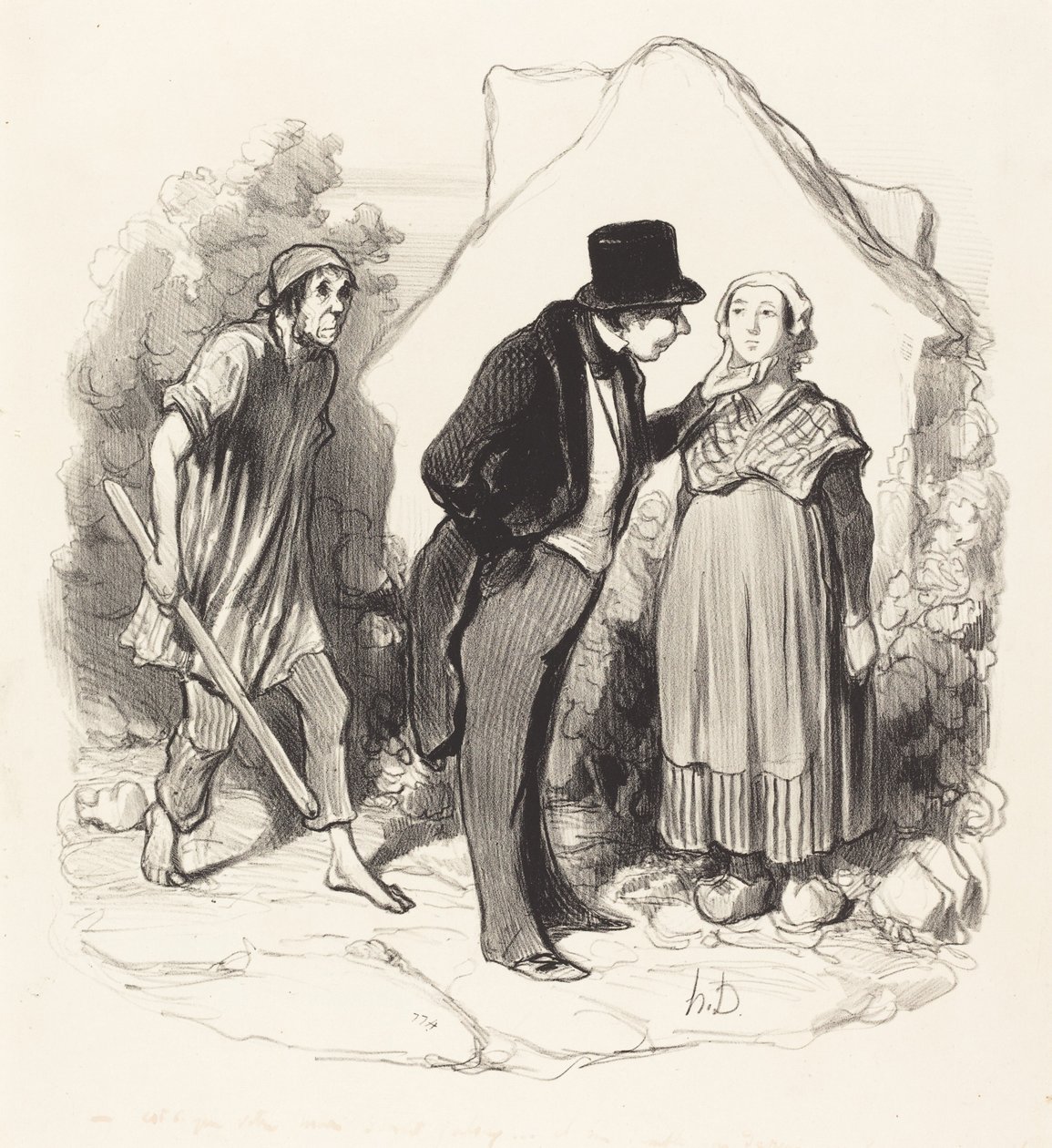 Zou uw man jaloers zijn... door Honoré Daumier