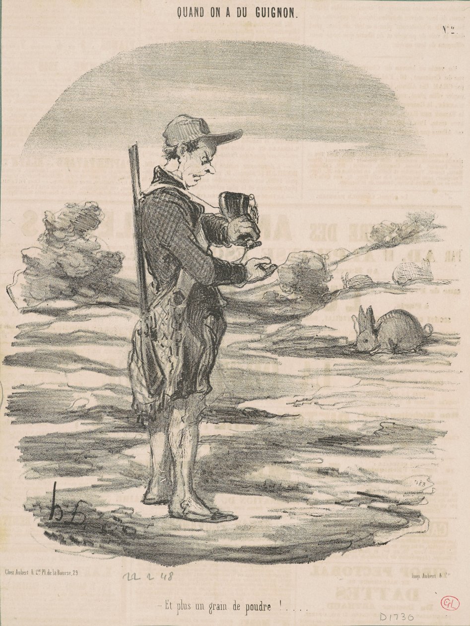 En geen korrel poeder meer! ... door Honoré Daumier