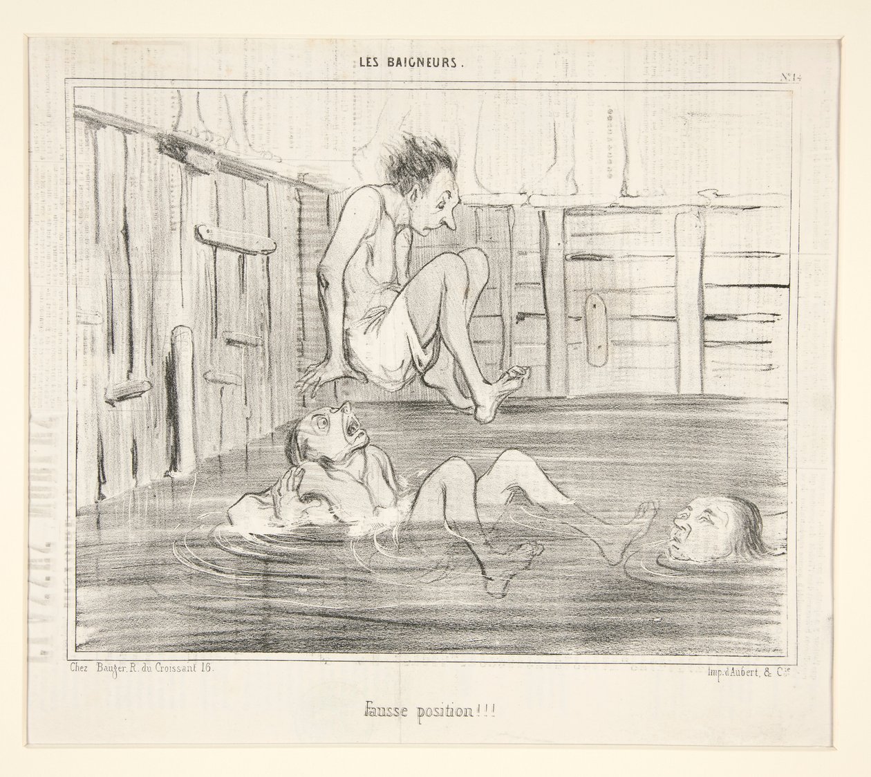 Fausse Position!!! door Honoré Daumier