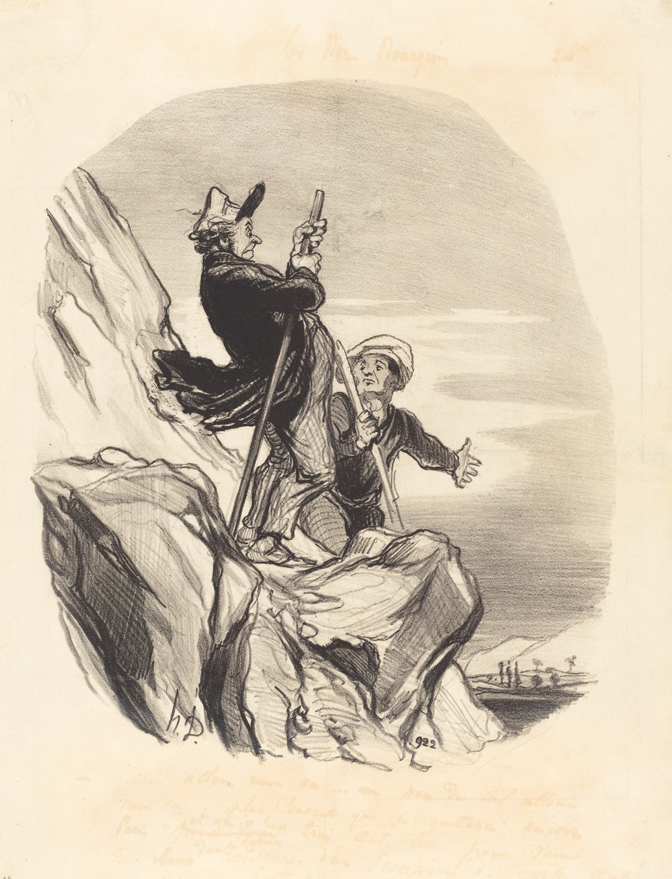 Gids, laten we gaan... in de naam van de hemel... door Honoré Daumier