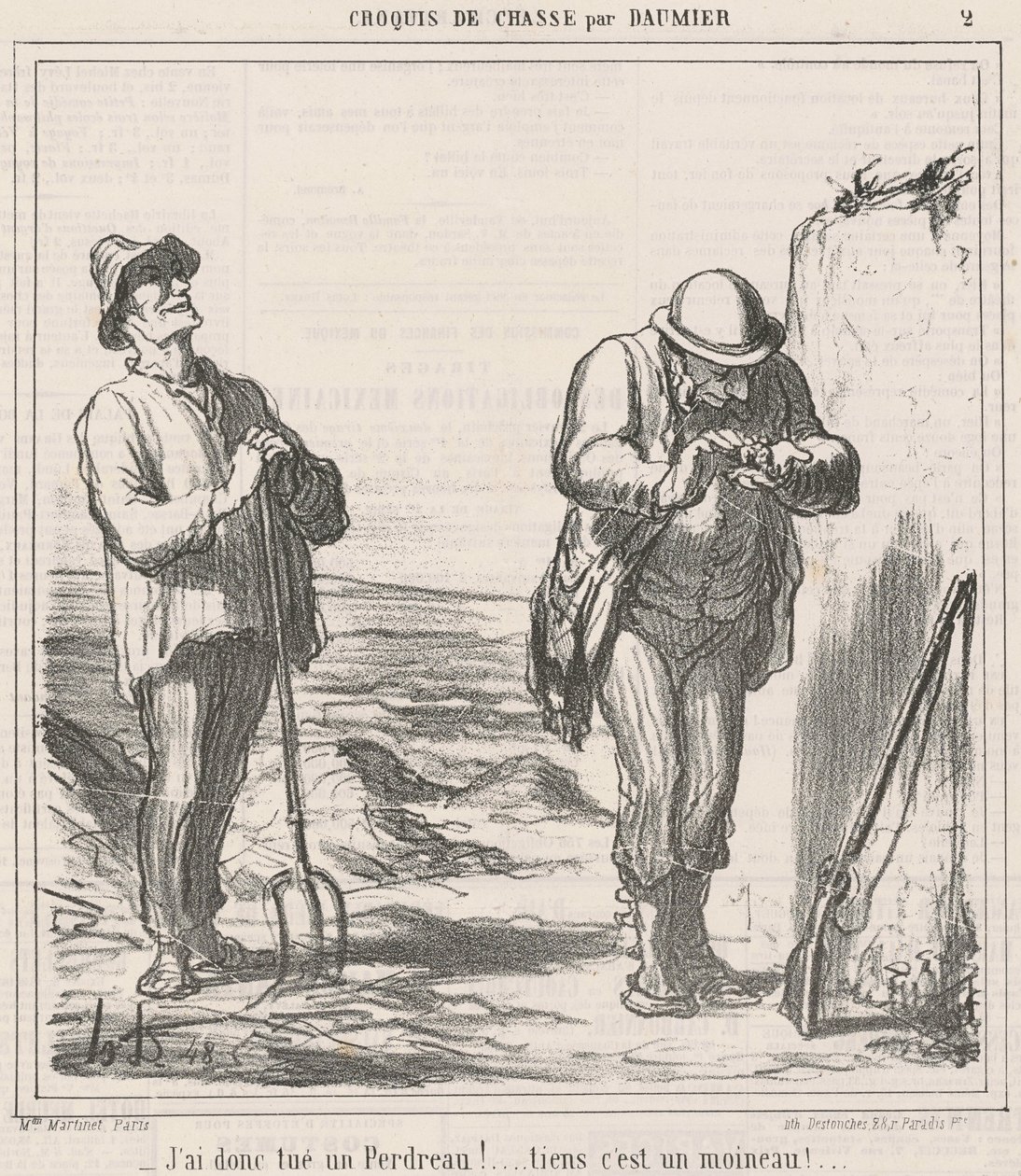 Dus ik heb een patrijs gedood! door Honoré Daumier