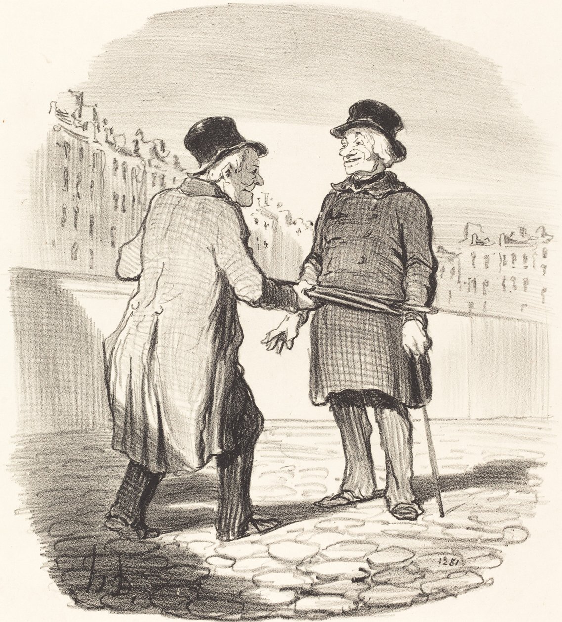 Ik arresteer je, slecht onderwerp... door Honoré Daumier