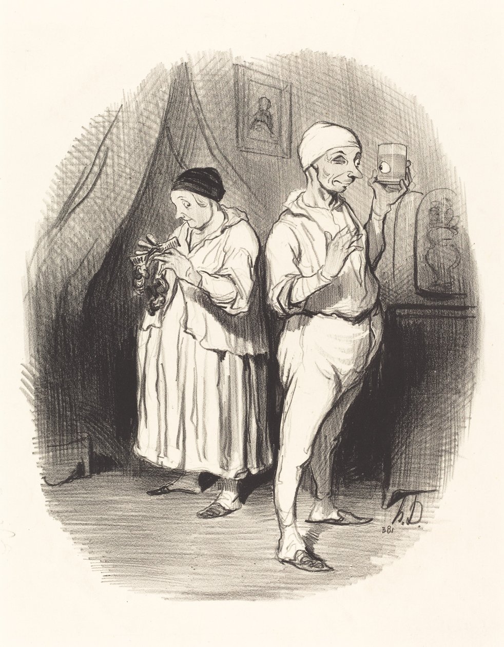 Het Oog van de Meester door Honoré Daumier