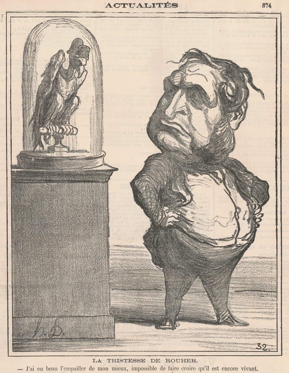 Het verdriet van Rouher door Honoré Daumier