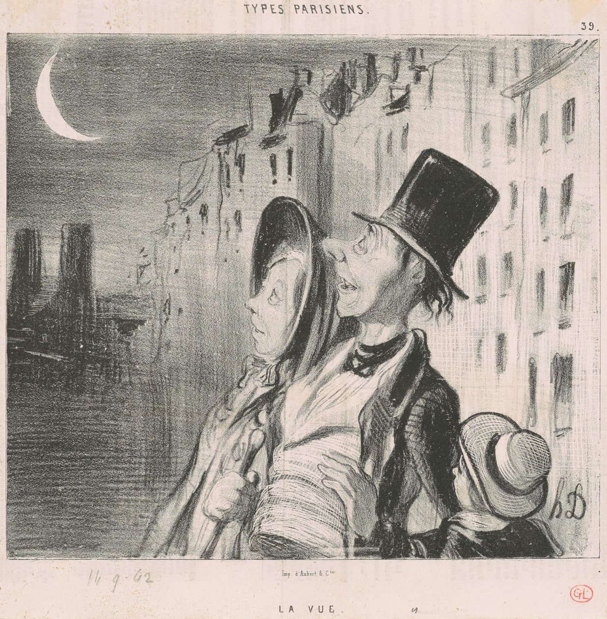 Het zicht door Honoré Daumier