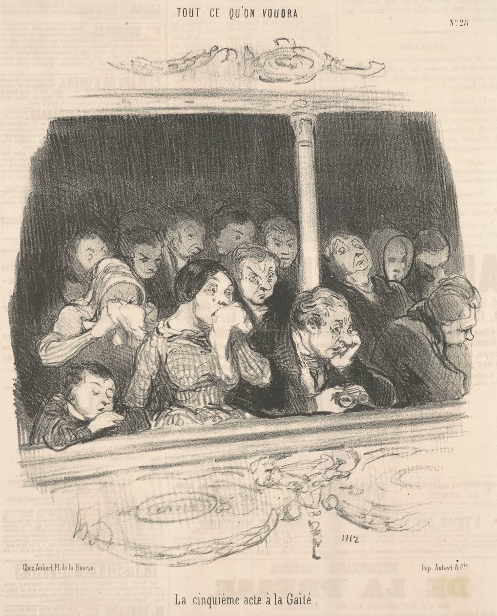 Het vijfde bedrijf in de vrolijkheid door Honoré Daumier