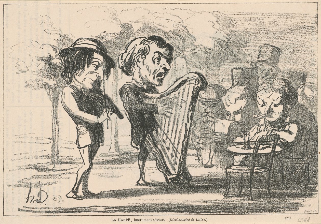 De harp, hemels instrument door Honoré Daumier