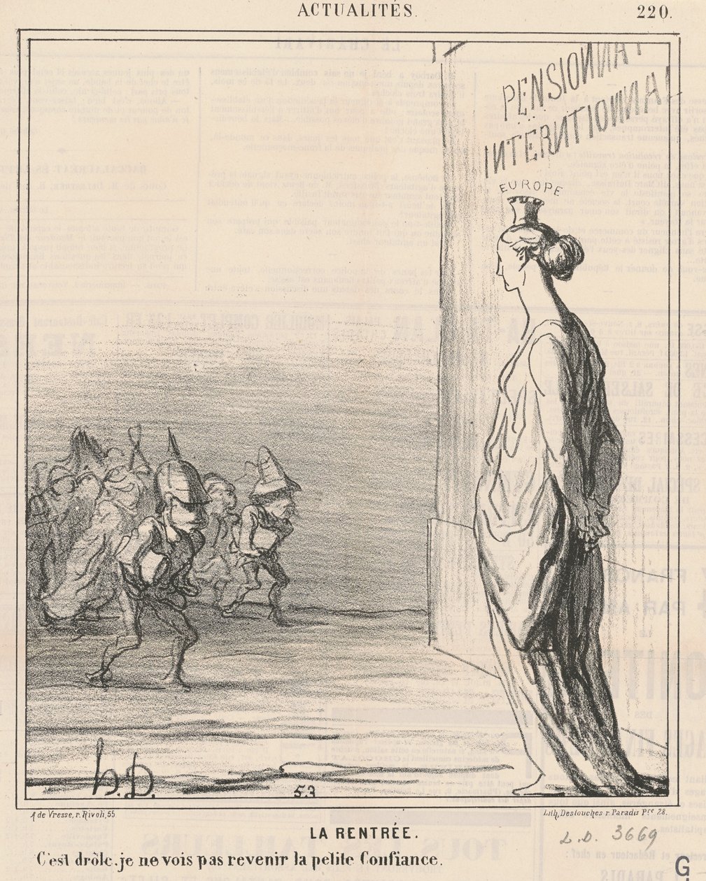 De terugkeer door Honoré Daumier