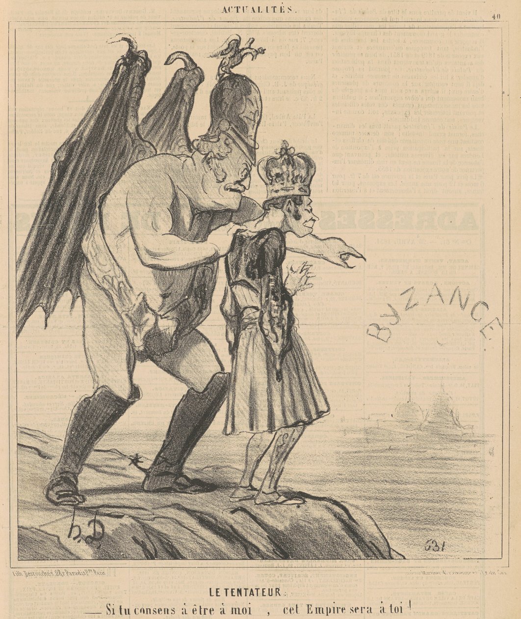 De verleider door Honoré Daumier
