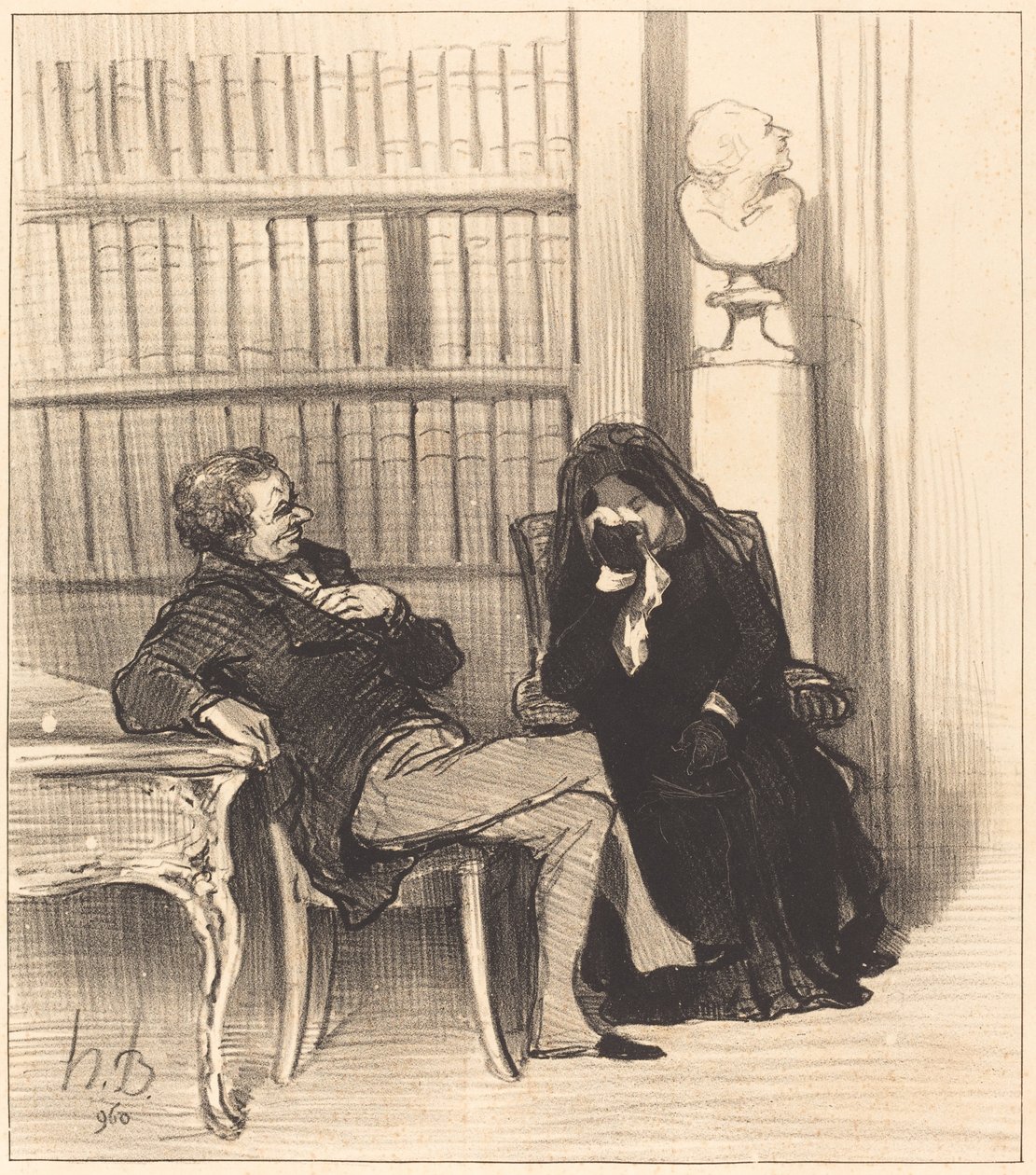 De weduwe door Honoré Daumier