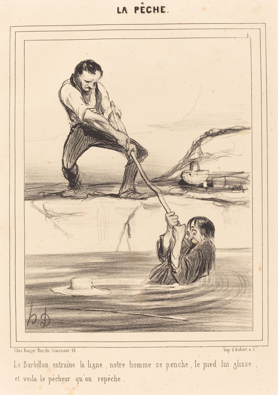 Le Barbillon entraine... door Honoré Daumier