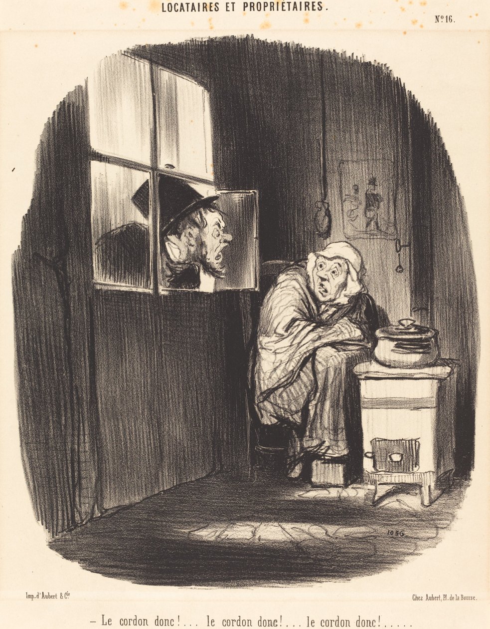 Het koord dus!... door Honoré Daumier