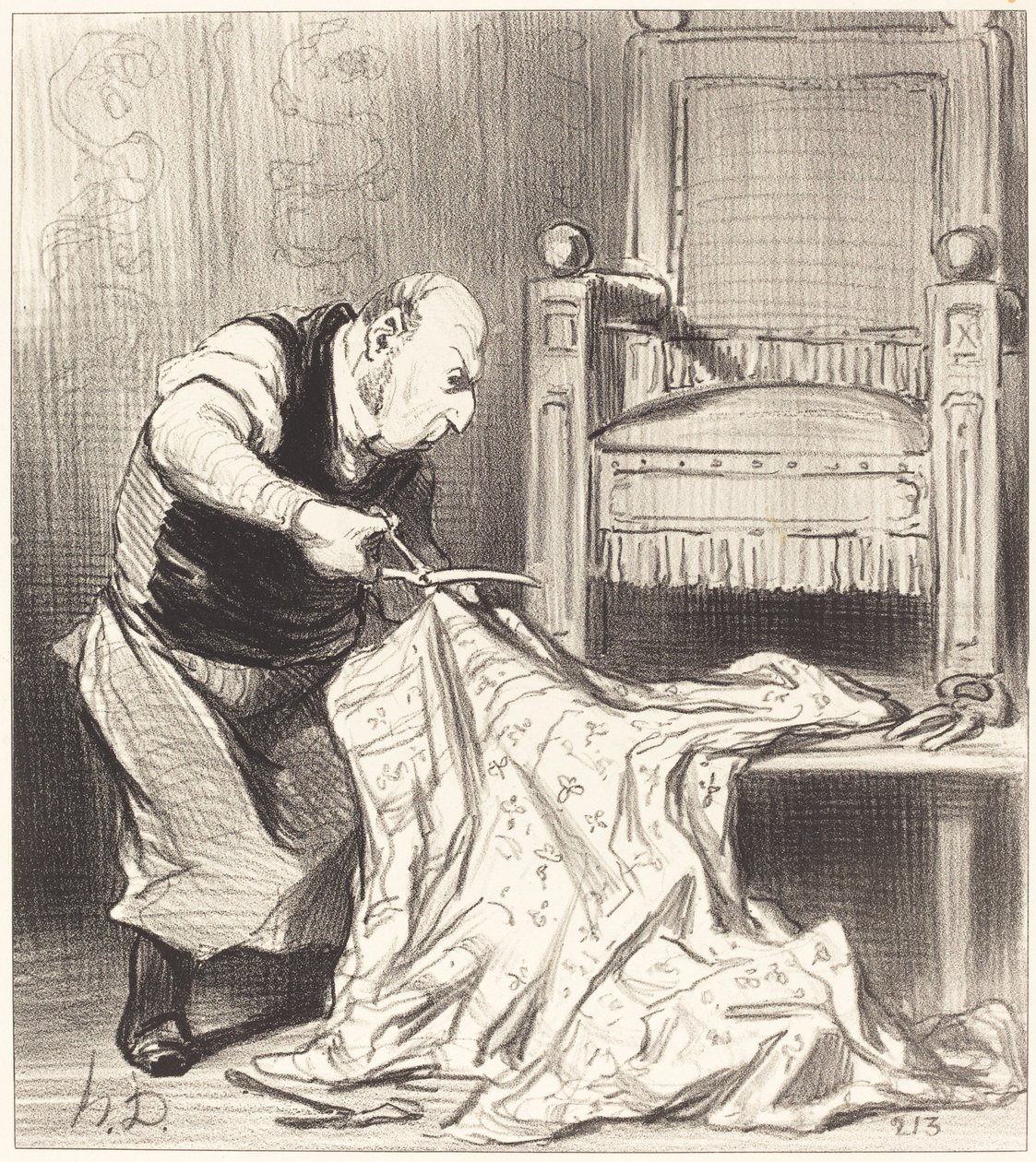 De Nieuwe Tapijtwever van het Hof... door Honoré Daumier